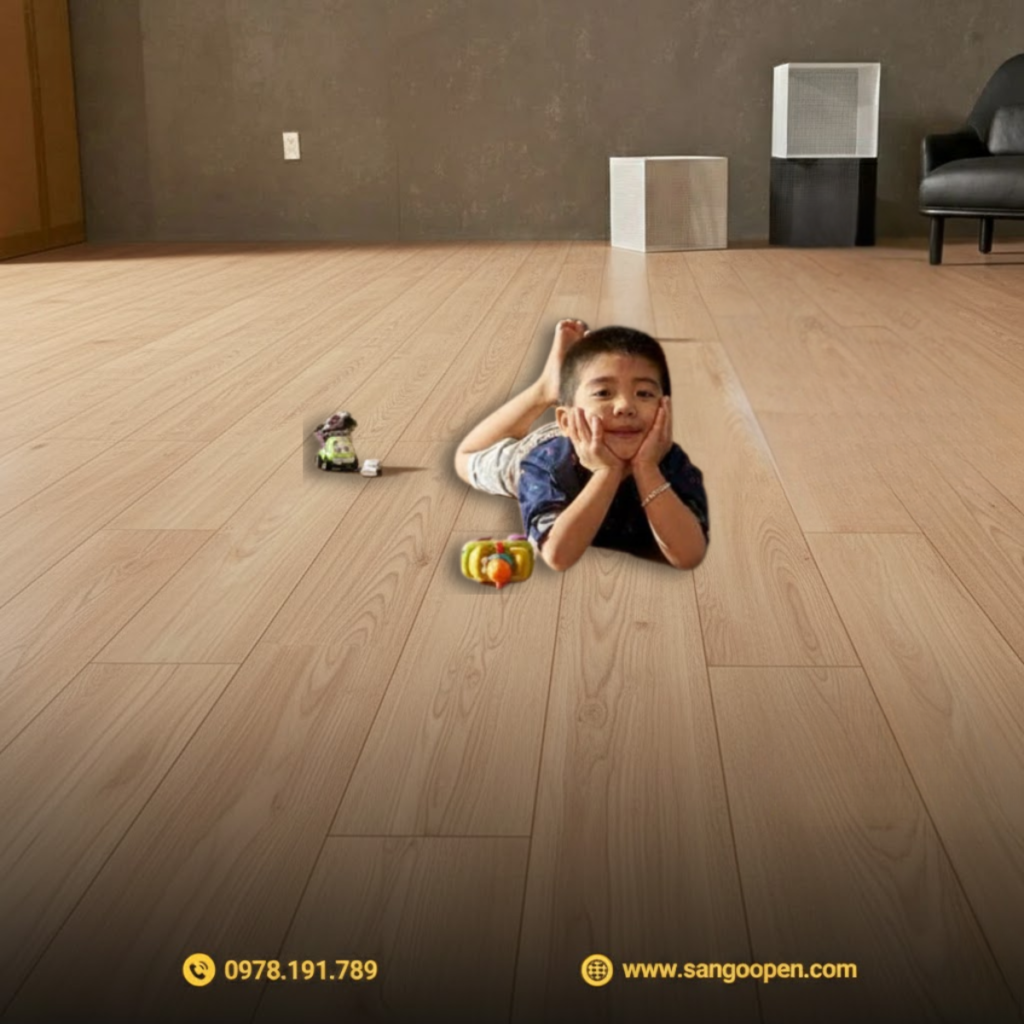 Ban đầu chỉ hỏi cho biết, đến lúc xem mẫu thì… ưng luôn sàn gỗ Open